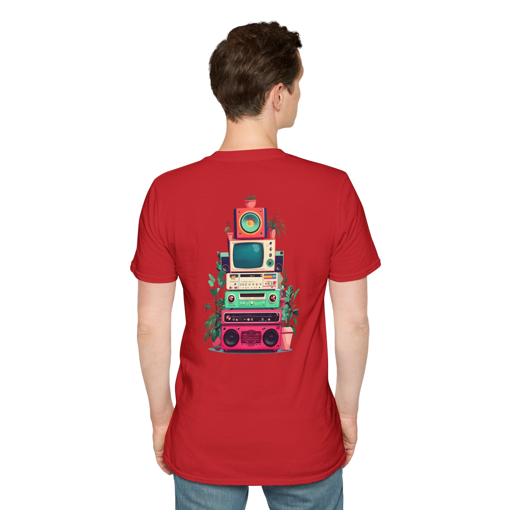 Retro Beach Vibes Unisex Softstyle T-Shirt, Casual Summer Tee, Vintage Style Shirt, Music Lover Gift, Relaxed Fit Apparel