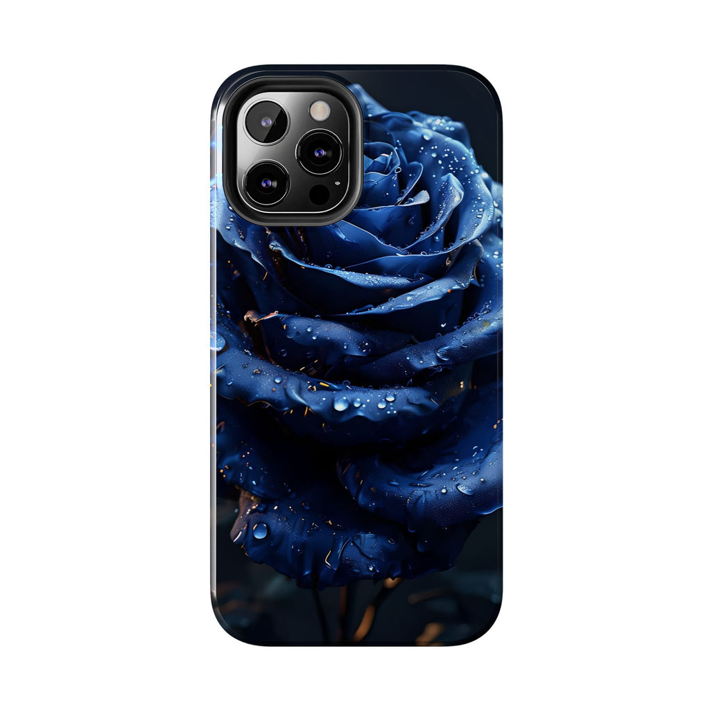iPhone 17 Pro Max Tough Phone Case - Elegant Blue Rossy Design