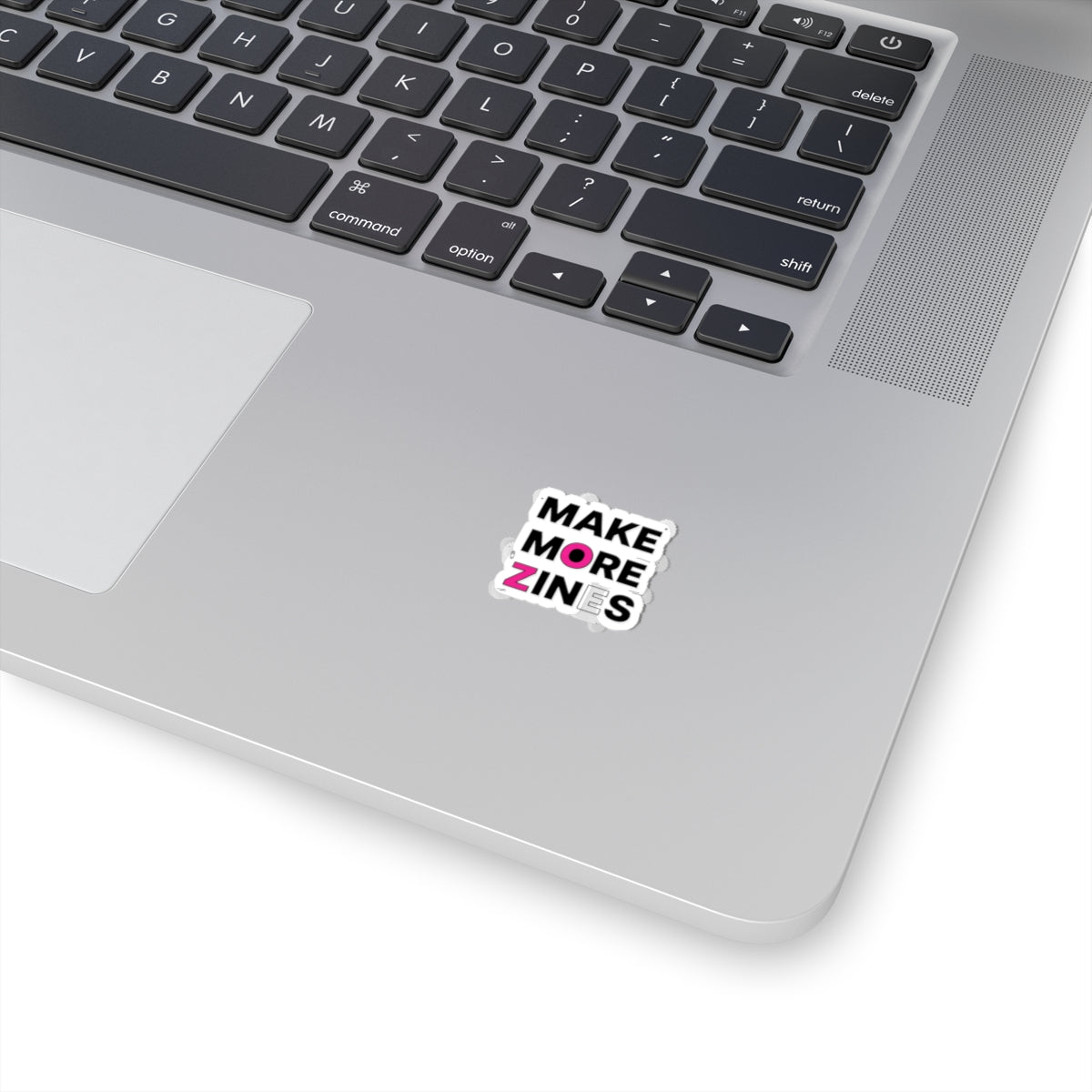MAKE MORE ZINES Sticker | ransom collage, cutout letters