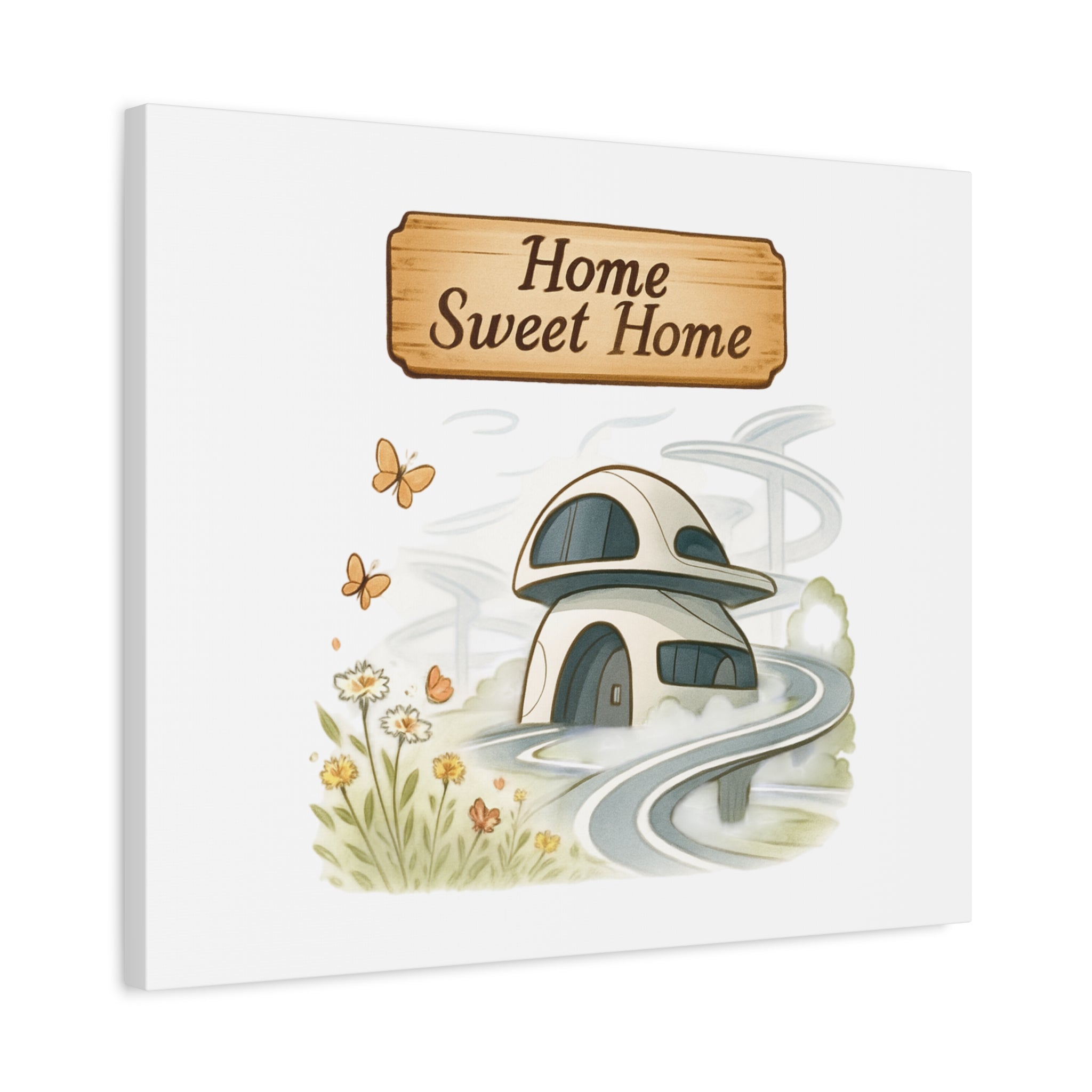 Home Sweet Home Canvas Wall Art — Cozy Cottage Matte Stretched Canvas