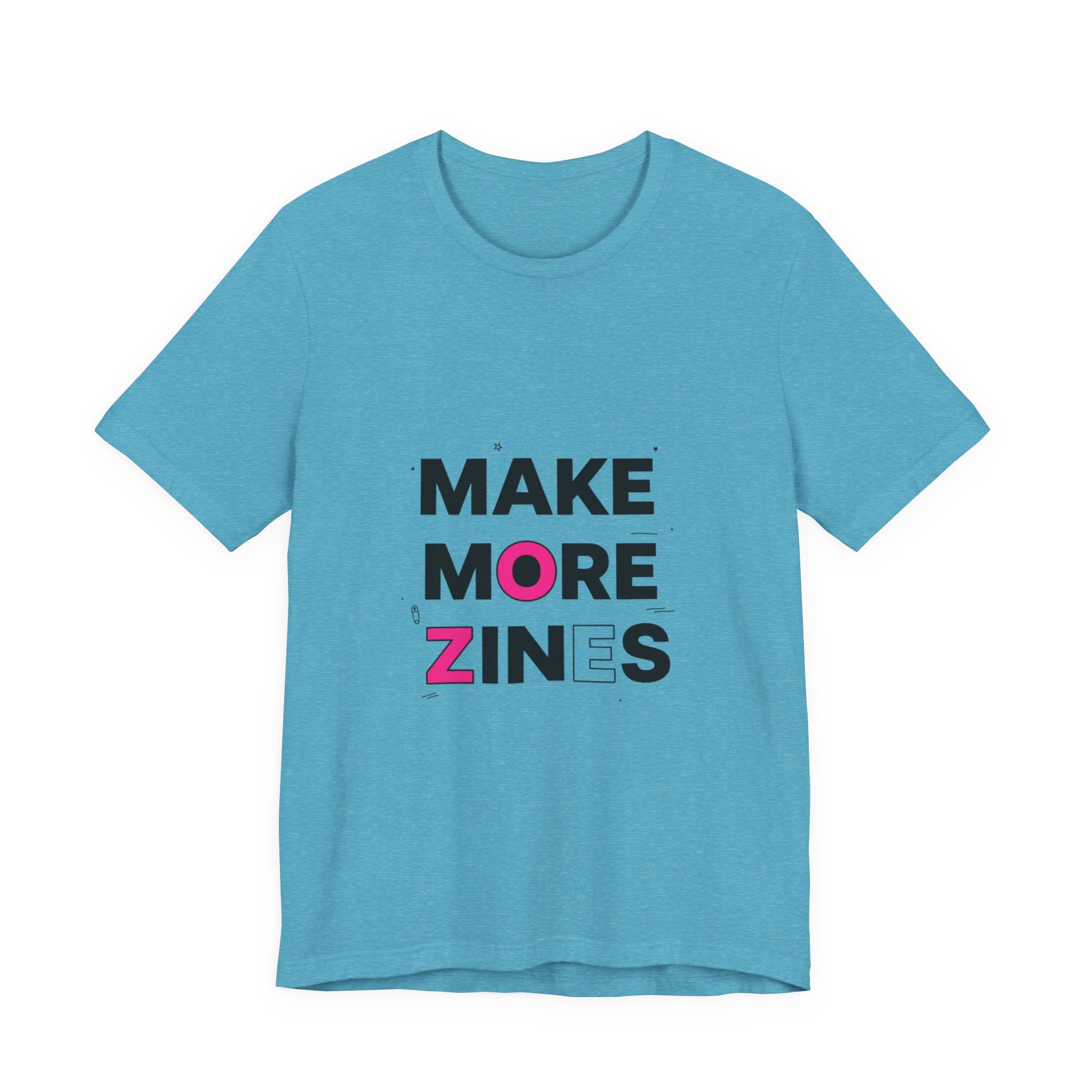 MAKE MORE ZINES Tee | ransom collage shirt, zine style cutout letters