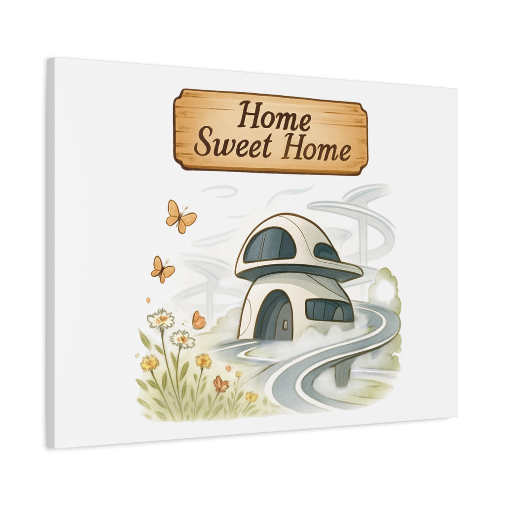 Home Sweet Home Canvas Wall Art — Cozy Cottage Matte Stretched Canvas