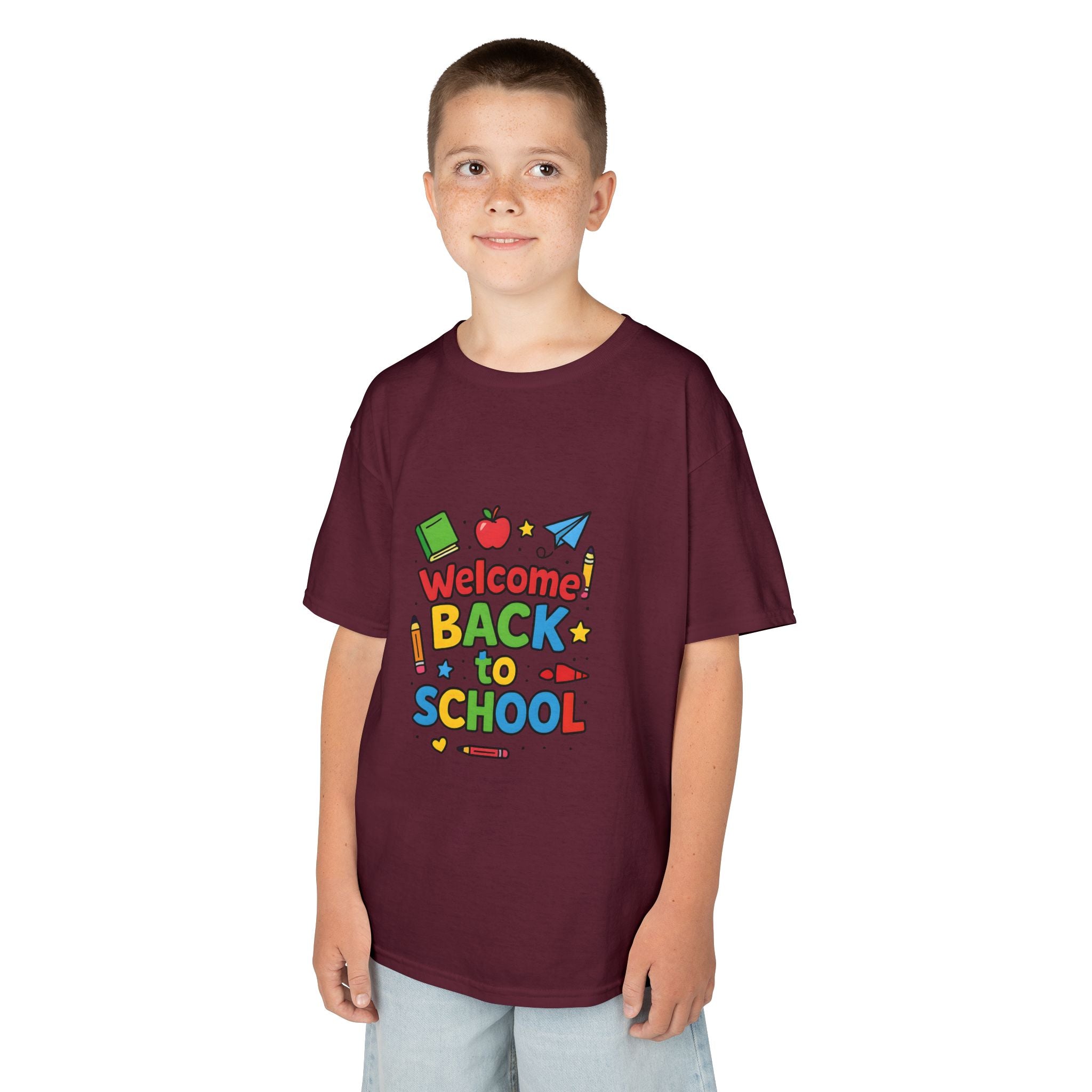 Kids School Graphic Tee, Back to School Outfit Gift Shirt, Youthful Vibrant Children's Birthday Tshirt, First Day of School Apparel, Cute