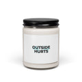 OUTSIDE HURTS Soy Candle, Minimalist Winter Meme, Cold Humor