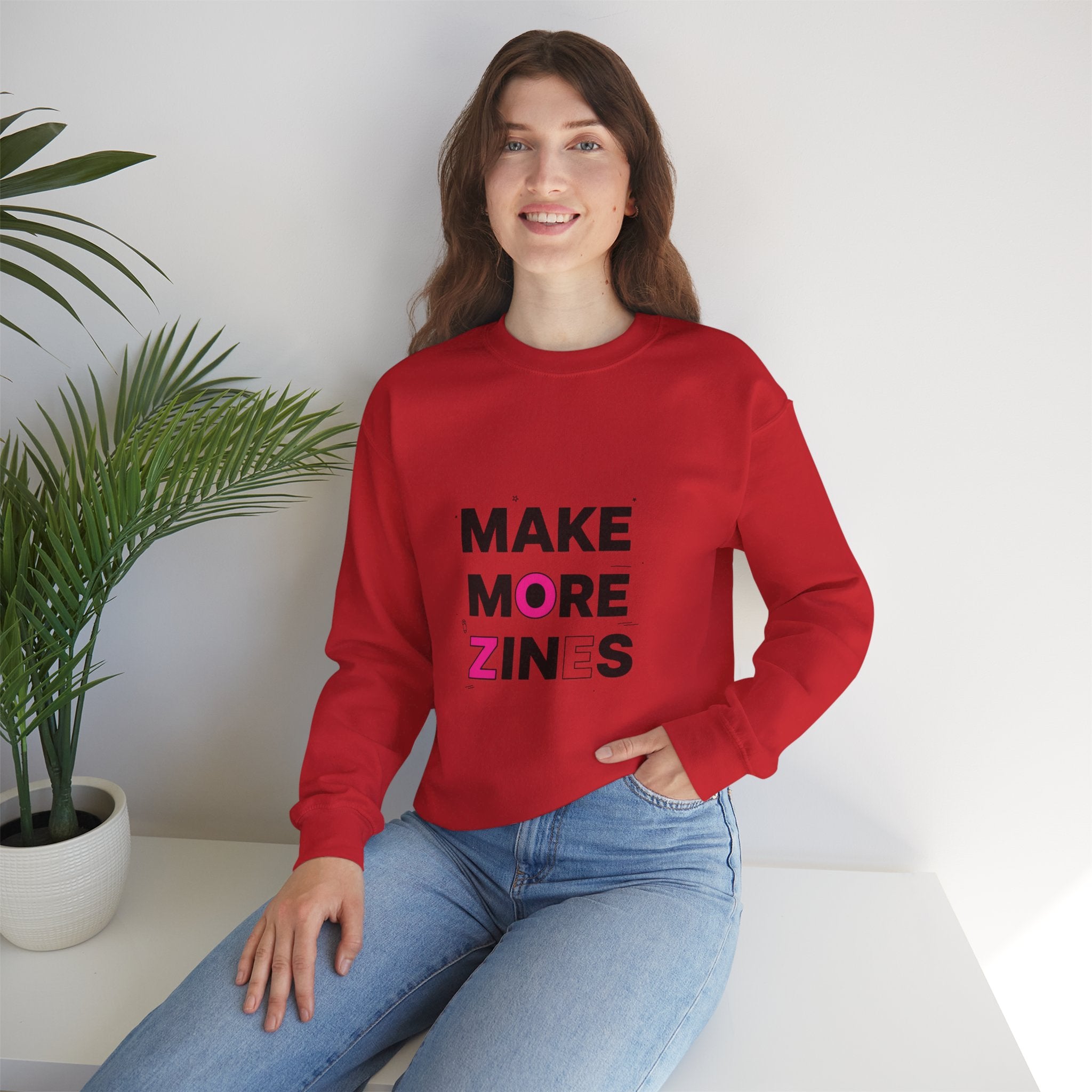 Make More Zines Sweatshirt | ransom collage shirt, zine style tee