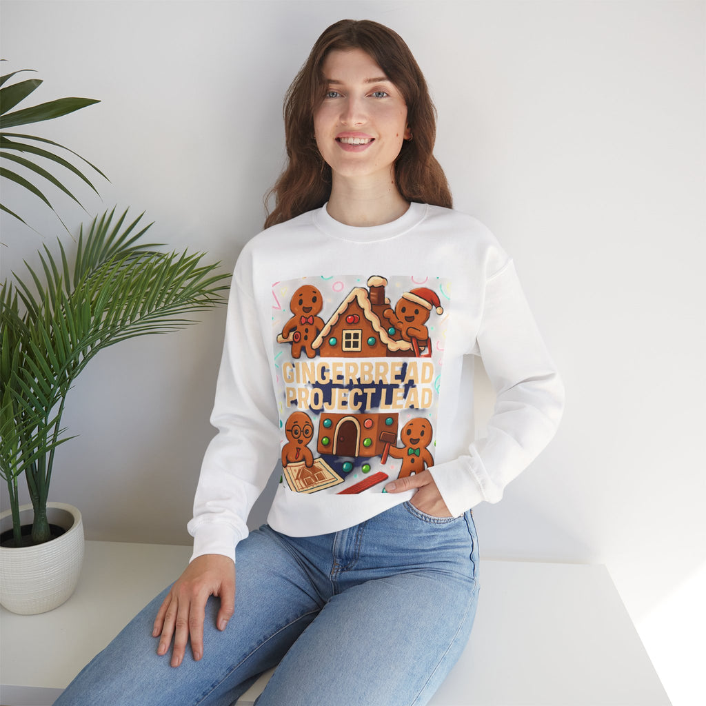 Gingerbread Project Lab Sweatshirt — Cute Holiday Cookie House Crewneck