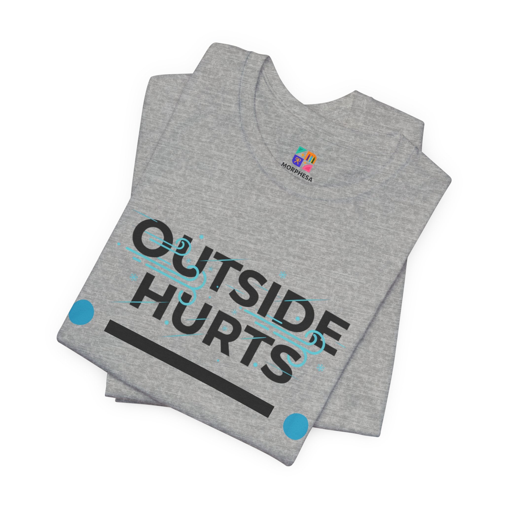 OUTSIDE HURTS Tee | minimalist winter shirt, cold humor
