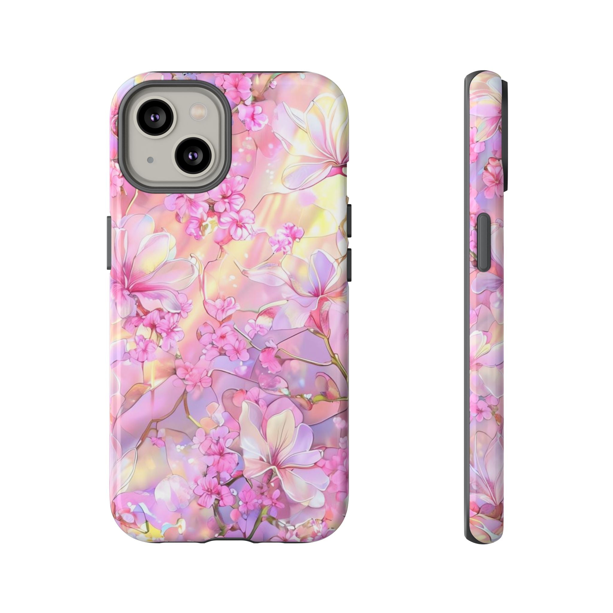 Floral Elegance Tough Phone Case – Dual-Layer Protection for iPhone 17/16/15 & Samsung | Glossy or Matte Finish | Morphesa