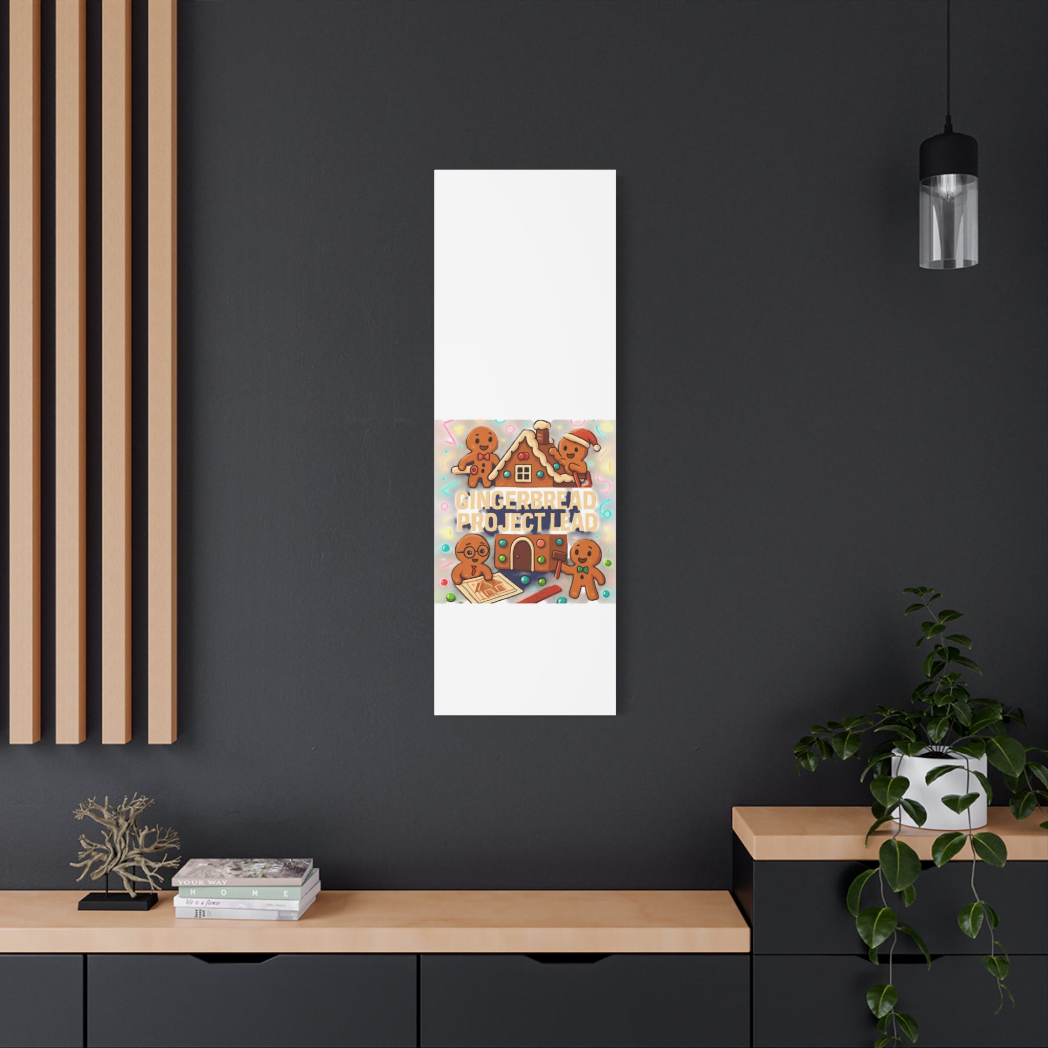 Gingerbread Project Lead Canvas Art — Holiday Kitchen Wall Decor