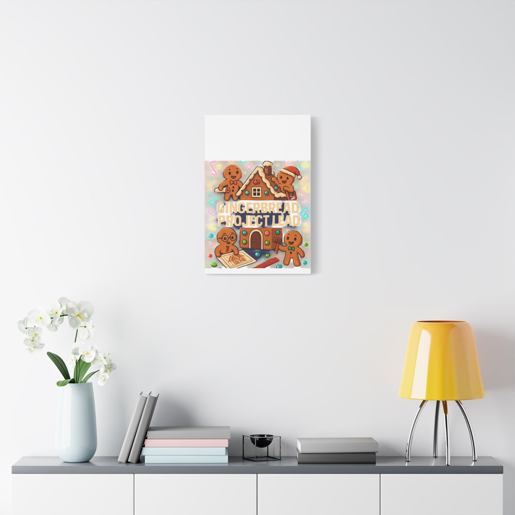 Gingerbread Project Lead Canvas Art — Holiday Kitchen Wall Decor