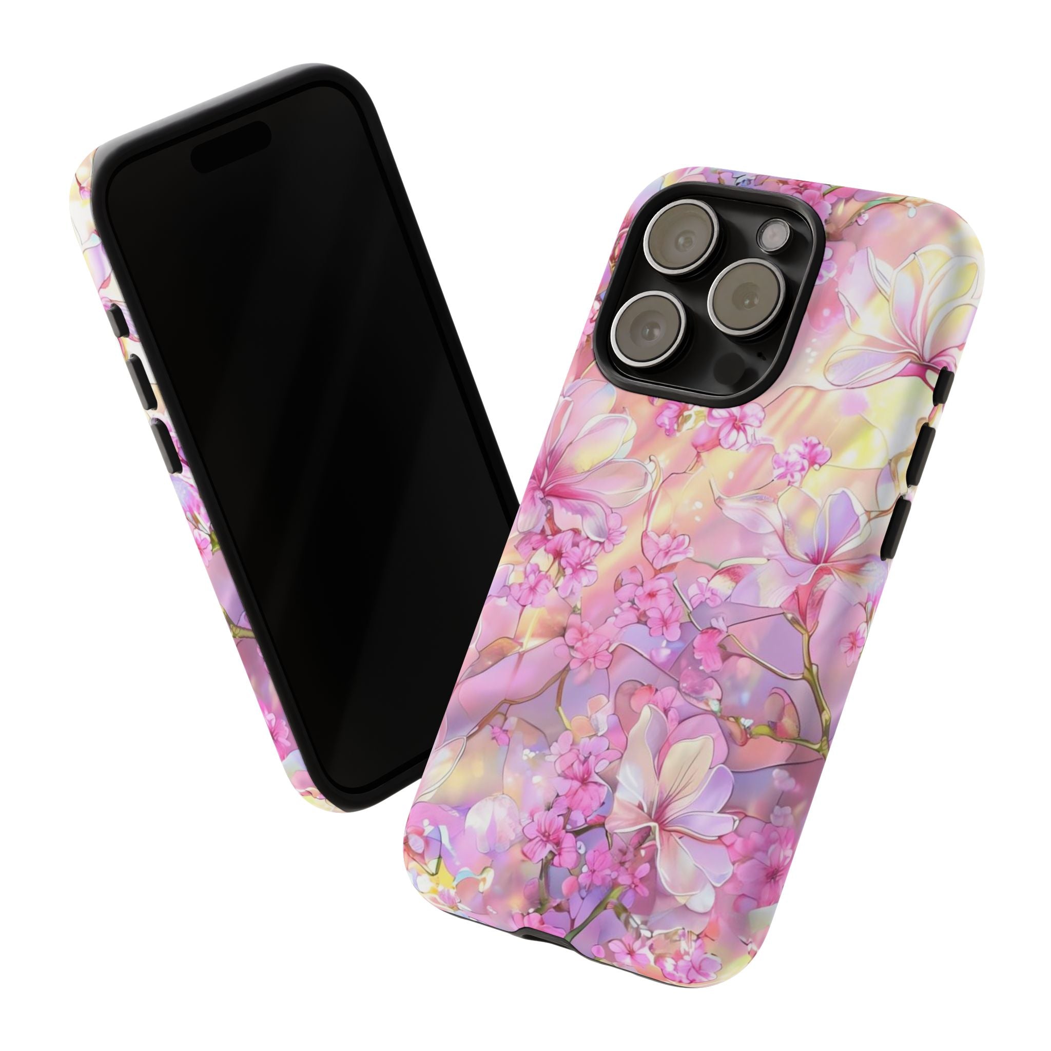 Floral Elegance Tough Phone Case – Dual-Layer Protection for iPhone 17/16/15 & Samsung | Glossy or Matte Finish | Morphesa