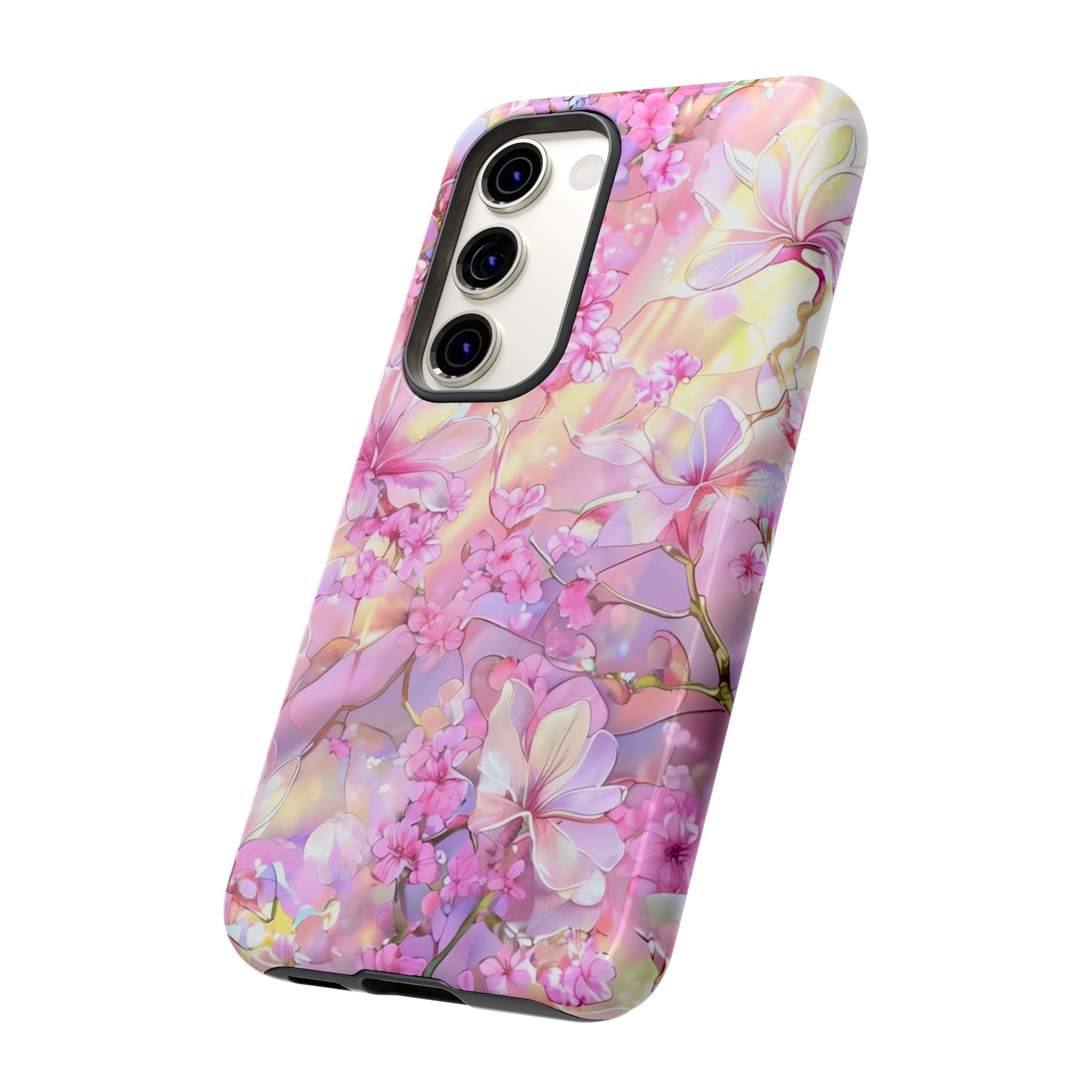Floral Elegance Tough Phone Case – Dual-Layer Protection for iPhone 17/16/15 & Samsung | Glossy or Matte Finish | Morphesa