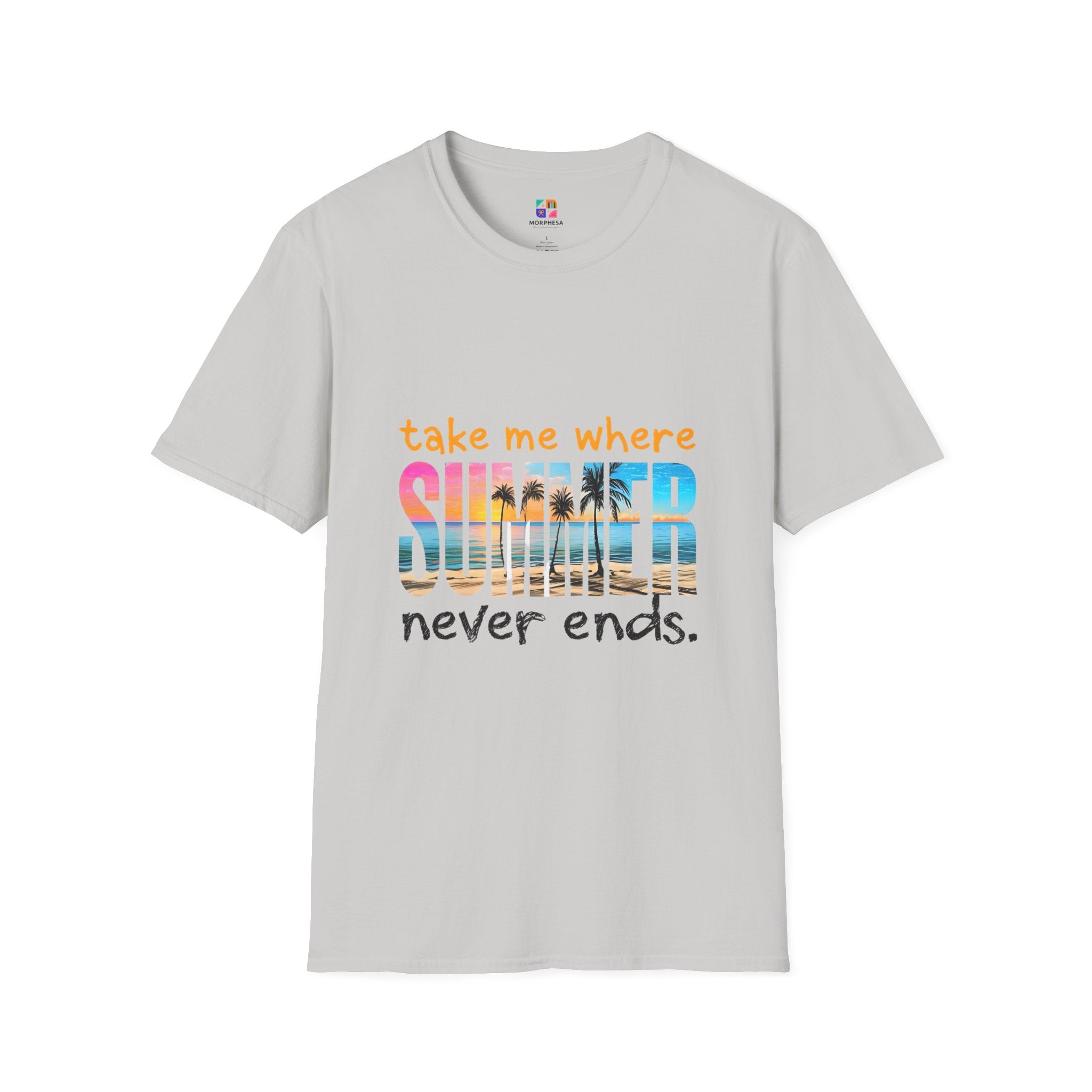 Summer Vibes Unisex T-Shirt | Take Me Where Summer Never Ends | Casual Wear, Vacation Shirt, Beach Tee, Gift Idea, Summer Collection