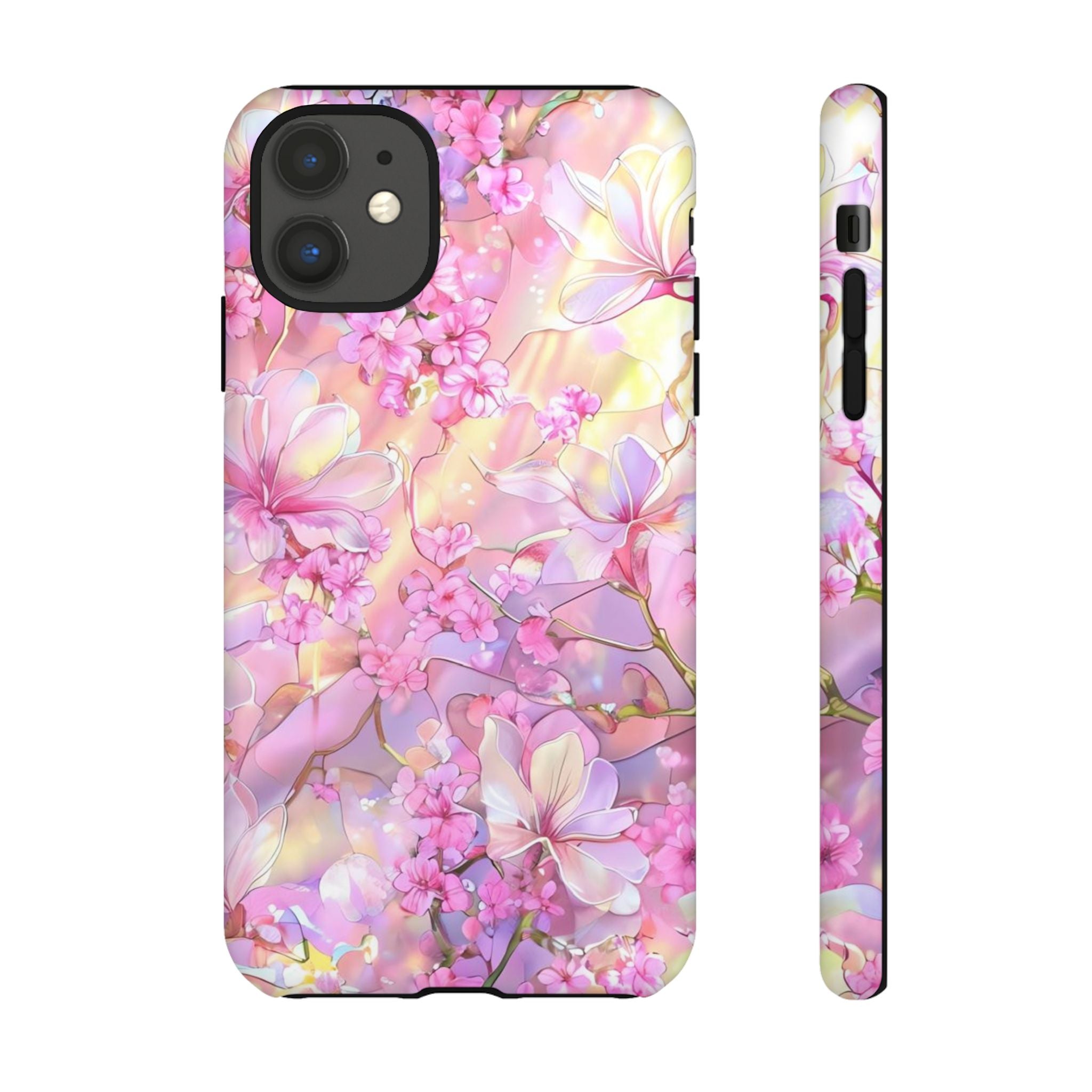 Floral Elegance Tough Phone Case – Dual-Layer Protection for iPhone 17/16/15 & Samsung | Glossy or Matte Finish | Morphesa