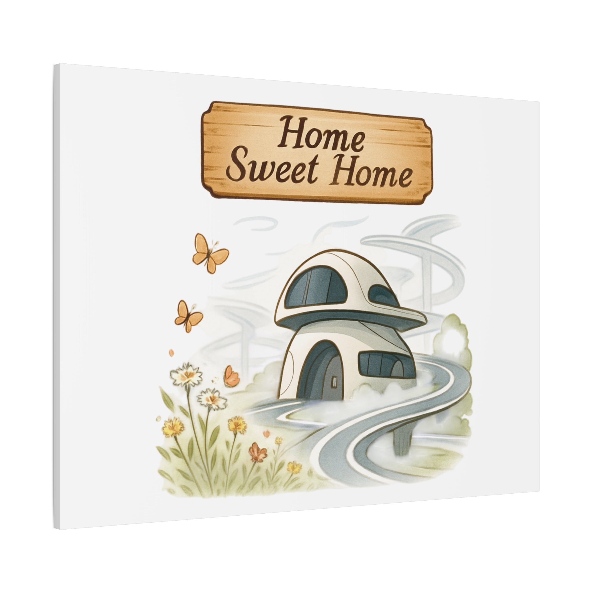 Home Sweet Home Canvas Wall Art — Cozy Cottage Matte Stretched Canvas