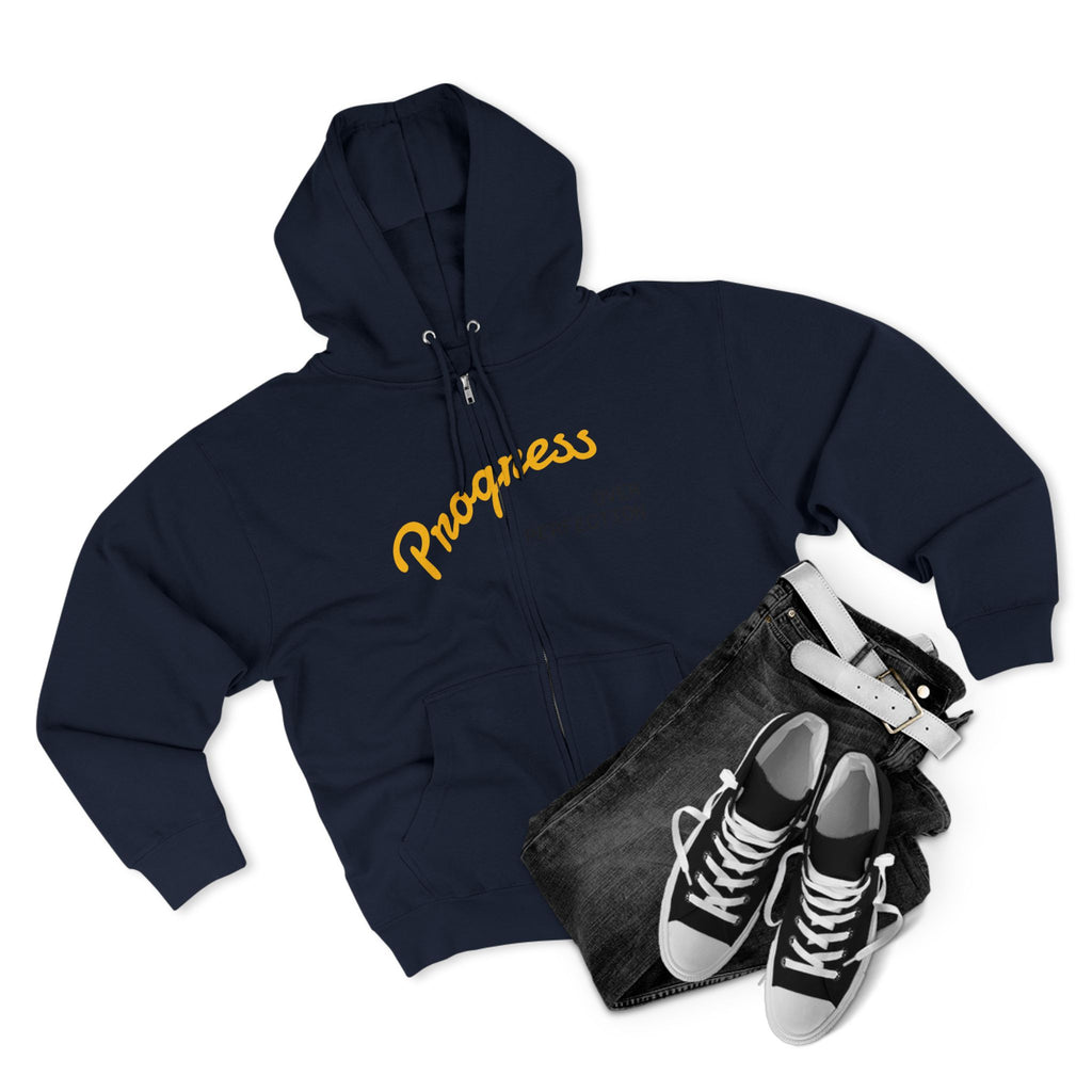 Progress Over Perfection hoodie | Motivational Zip Hoodie, Progress Is Made Quote