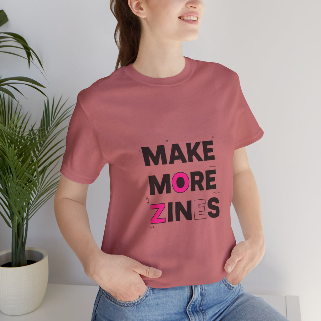 MAKE MORE ZINES Tee | ransom collage shirt, zine style cutout letters