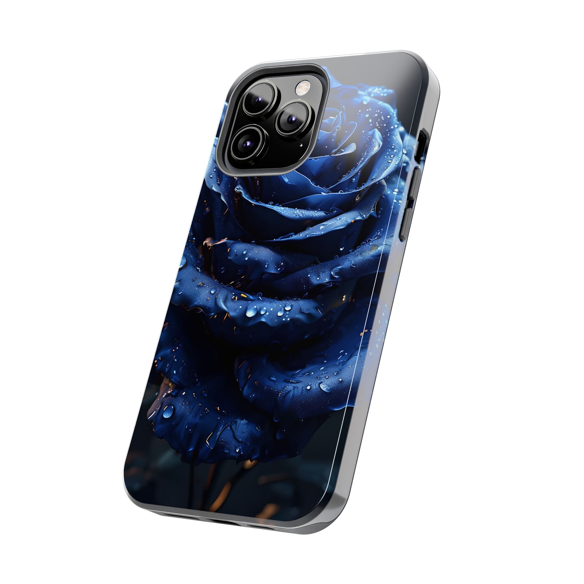 iPhone 17 Pro Max Tough Phone Case - Elegant Blue Rossy Design