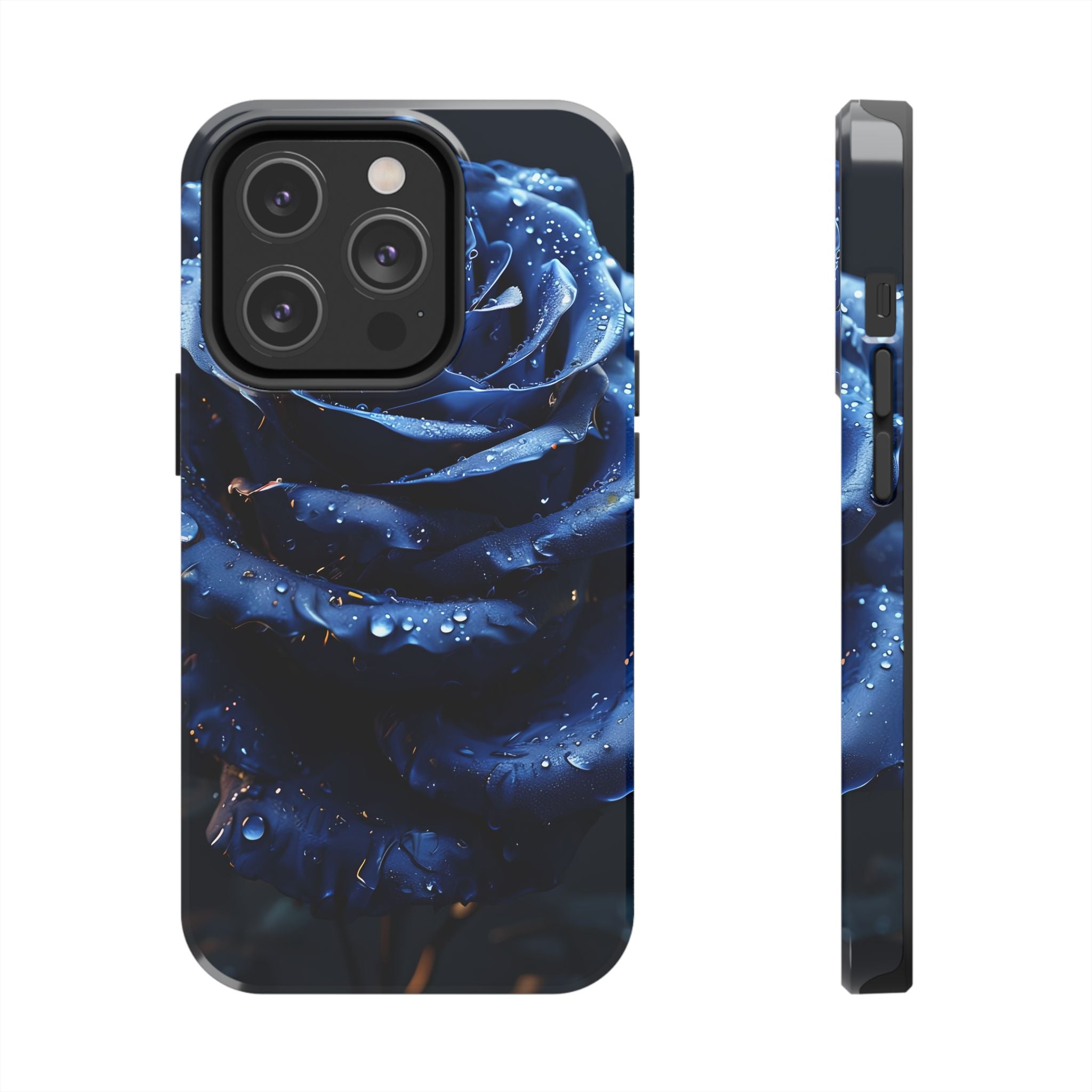 iPhone 17 Pro Max Tough Phone Case - Elegant Blue Rossy Design