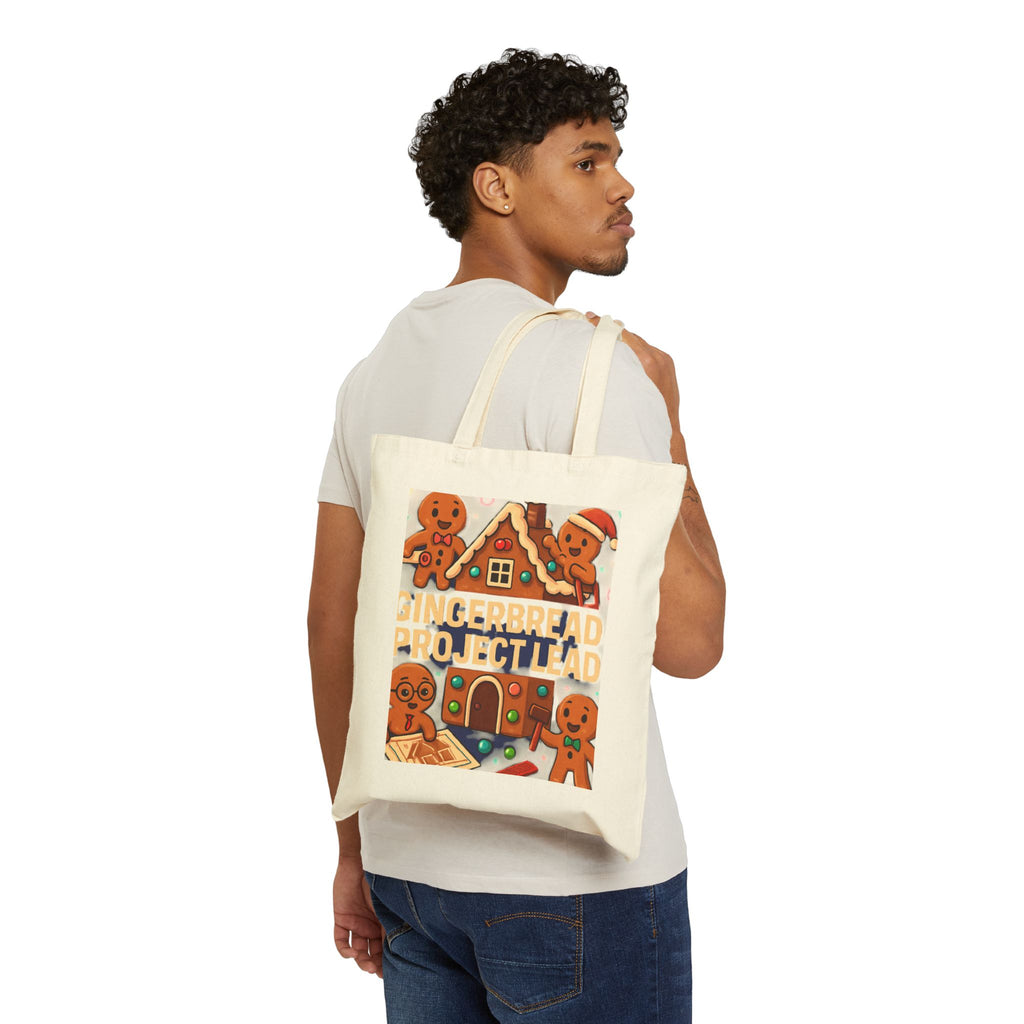 Gingerbread House Tote Bag — Holiday Cookie Market Canvas Tote