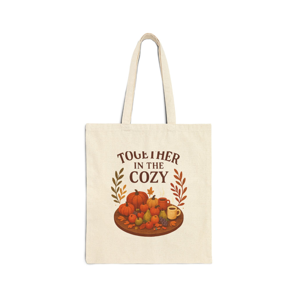 Tote Bag — "Together in the Cozy" Fall Pumpkin Harvest Tote