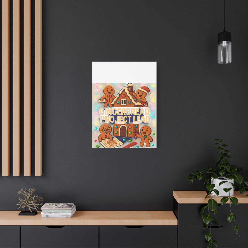 Gingerbread Project Lead Canvas Art — Holiday Kitchen Wall Decor