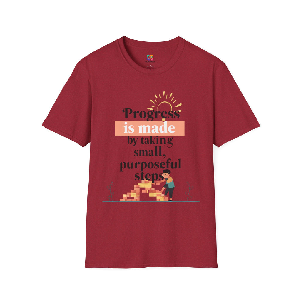 Motivational T-Shirt, Inspirational Gift for Personal Growth, Progress Quote Tee, Everyday Wear, Encouragement Apparel