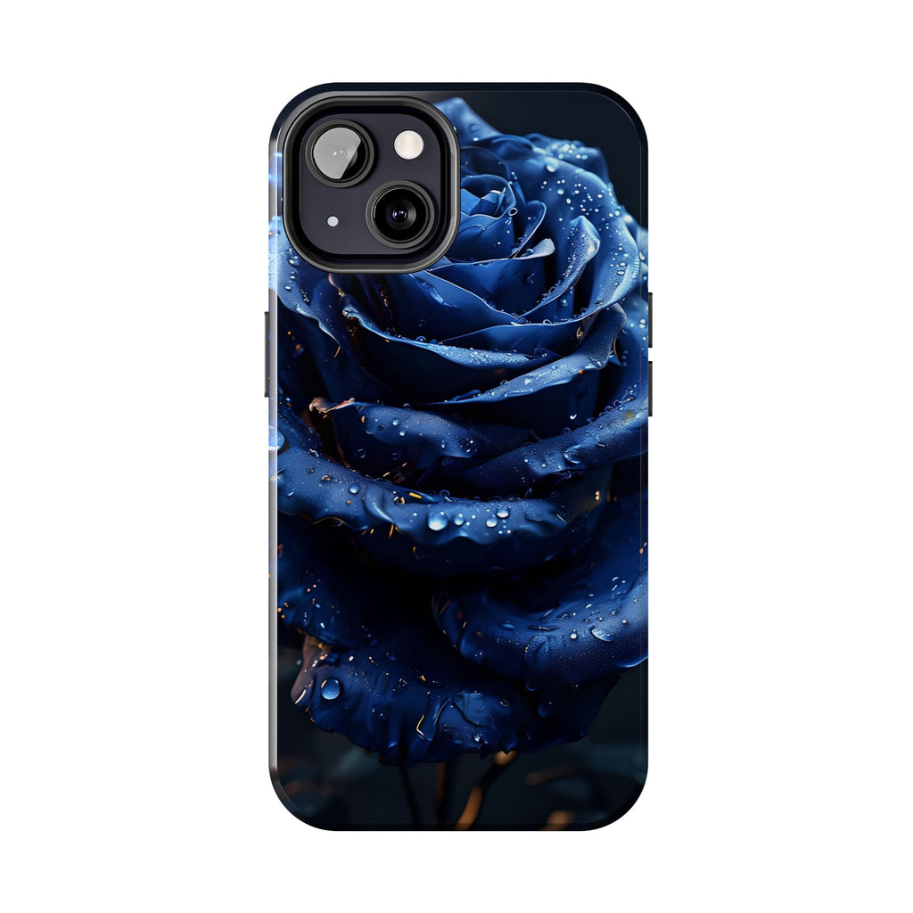 iPhone 17 Pro Max Tough Phone Case - Elegant Blue Rossy Design