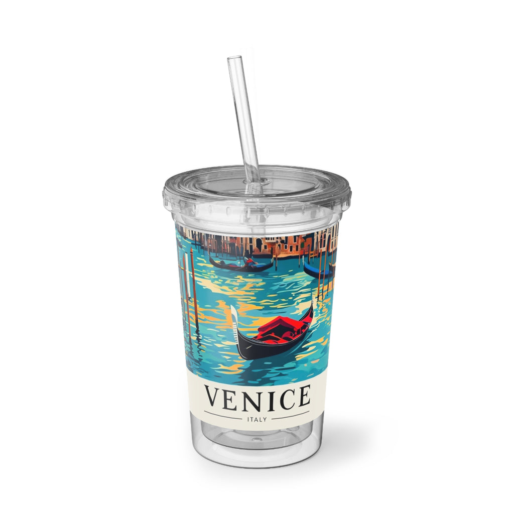 Venice Gondola Acrylic Cup – Retro Travel Tumbler