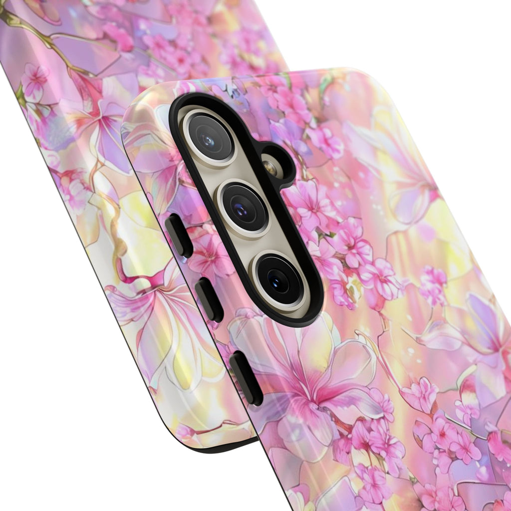 Floral Elegance Tough Phone Case – Dual-Layer Protection for iPhone 17/16/15 & Samsung | Glossy or Matte Finish | Morphesa