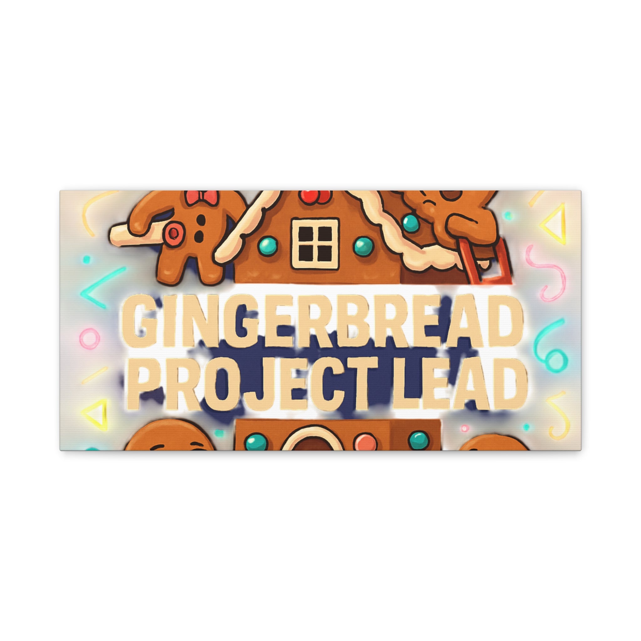 Gingerbread Project Lead Canvas Art — Holiday Kitchen Wall Decor