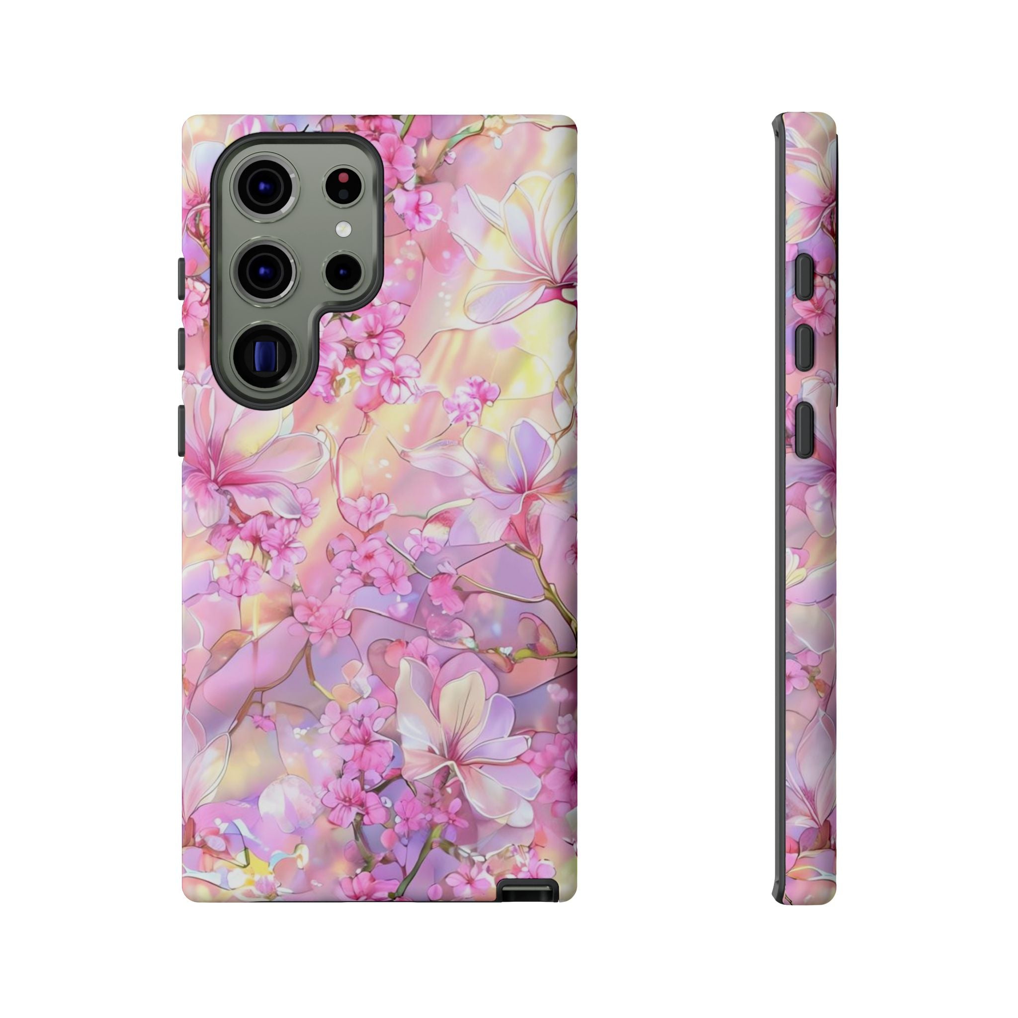 Floral Elegance Tough Phone Case – Dual-Layer Protection for iPhone 17/16/15 & Samsung | Glossy or Matte Finish | Morphesa