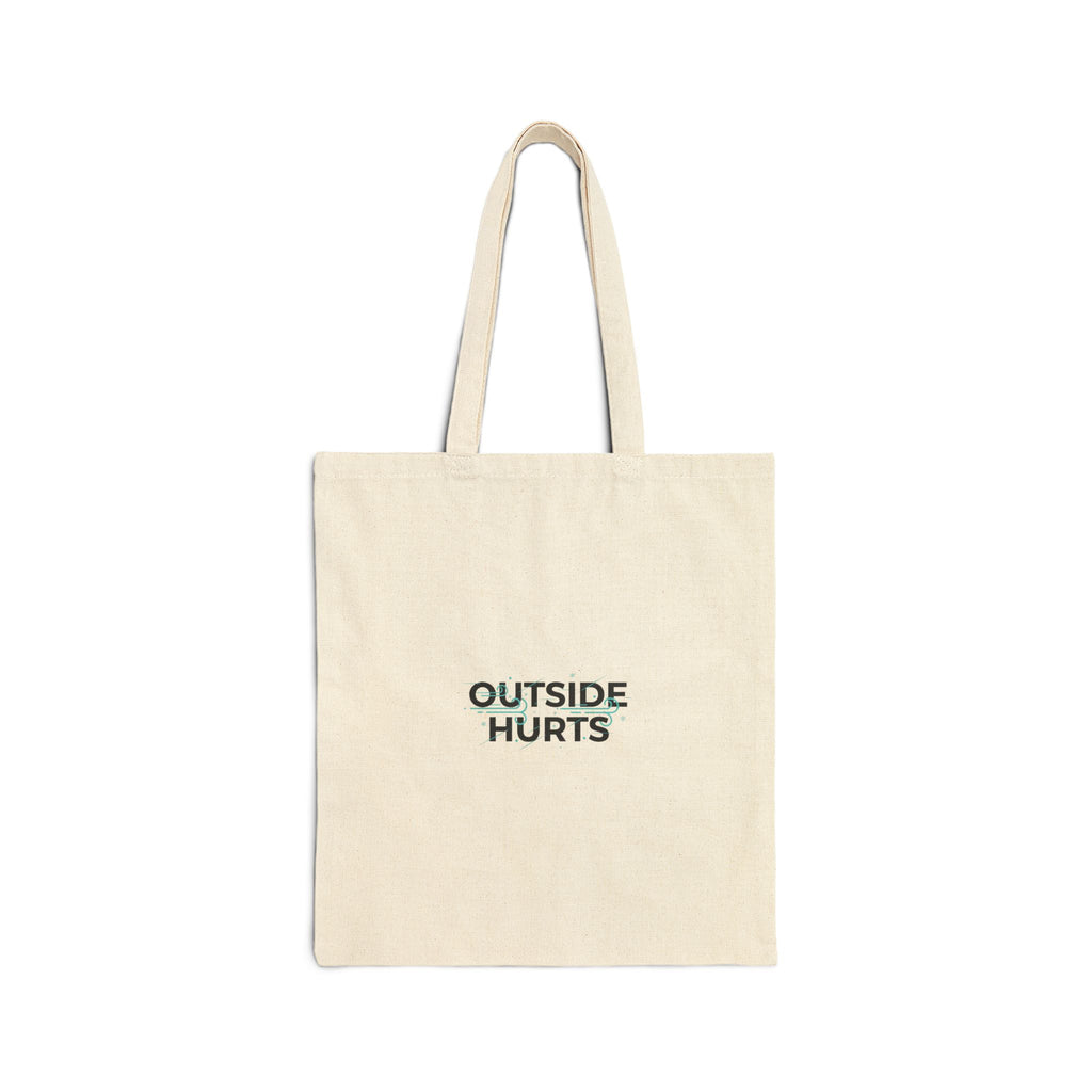 OUTSIDE HURTS Tote | wind-chill minimalism, winter meme, cold humor