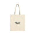 OUTSIDE HURTS Tote | wind-chill minimalism, winter meme, cold humor
