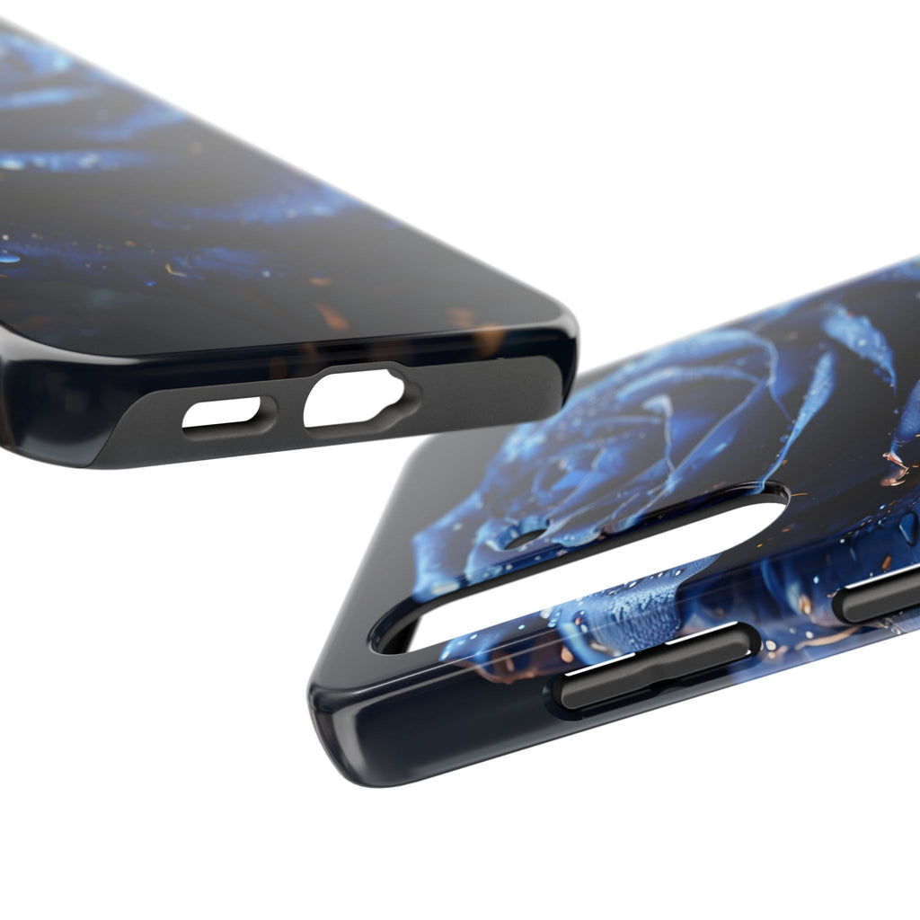 iPhone 17 Pro Max Tough Phone Case - Elegant Blue Rossy Design