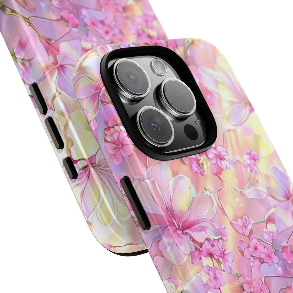Floral Elegance Tough Phone Case – Dual-Layer Protection for iPhone 17/16/15 & Samsung | Glossy or Matte Finish | Morphesa