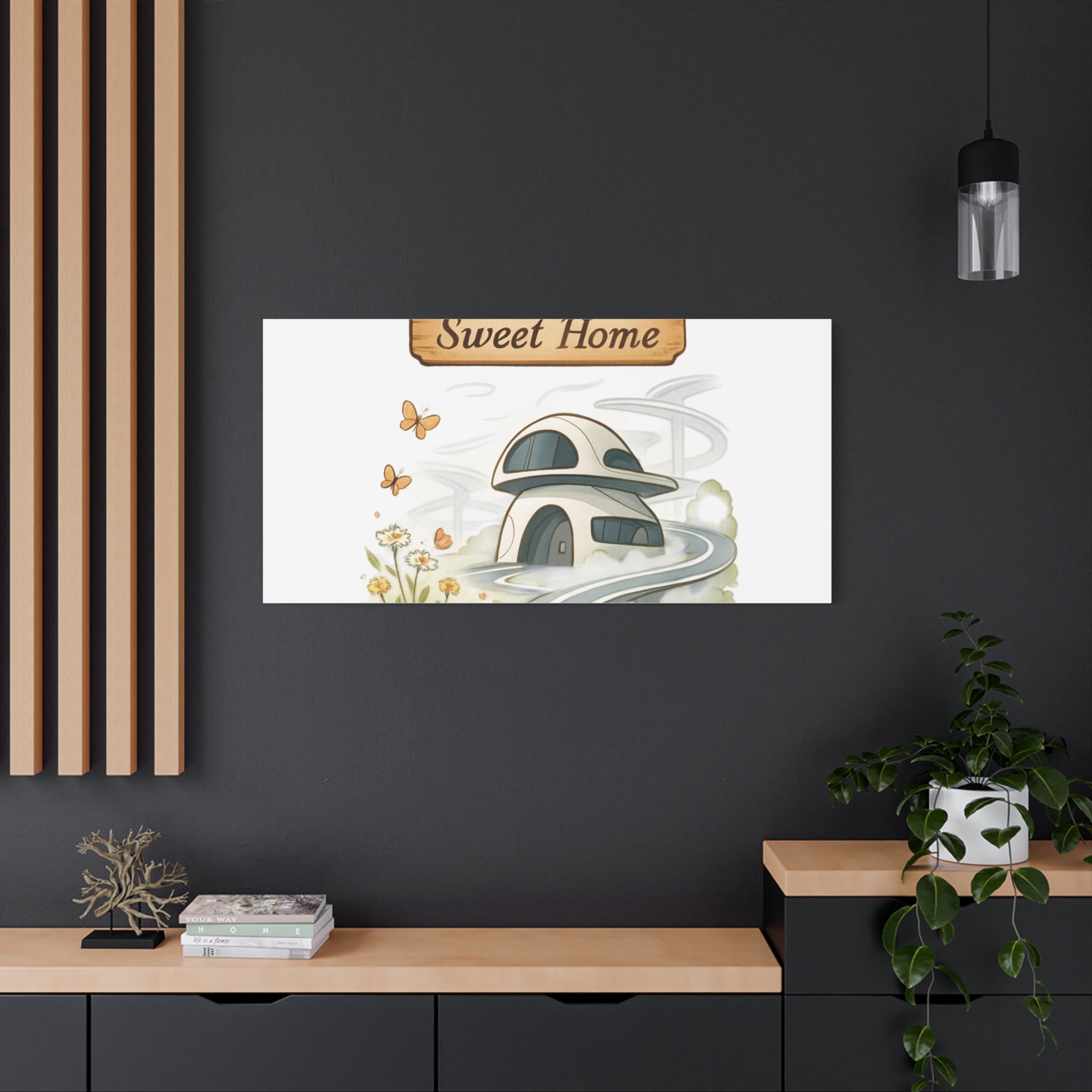 Home Sweet Home Canvas Wall Art — Cozy Cottage Matte Stretched Canvas