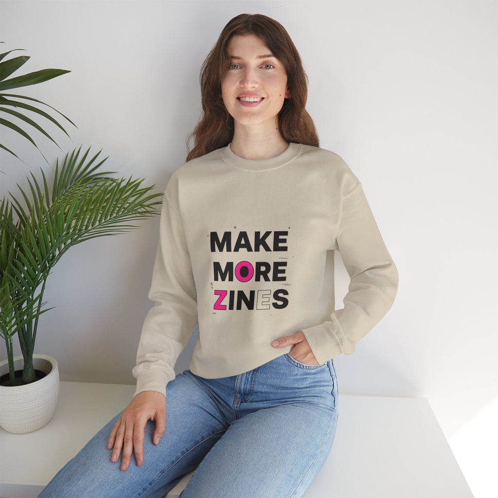 Make More Zines Sweatshirt | ransom collage shirt, zine style tee