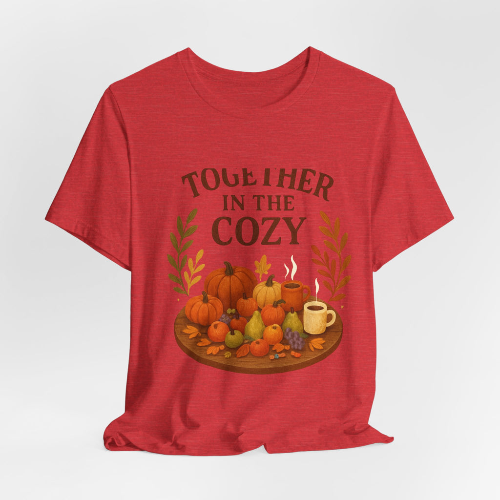 Cozy Together Fall Tee — "Together in the Cozy" Pumpkin Autumn Shirt