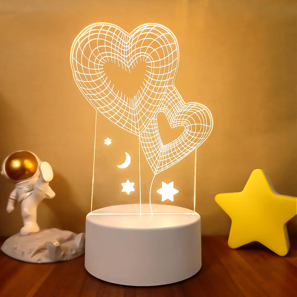 Transform Your Space with the 3D LED Night Light - A Creative Illusion Lamp for Home Decor