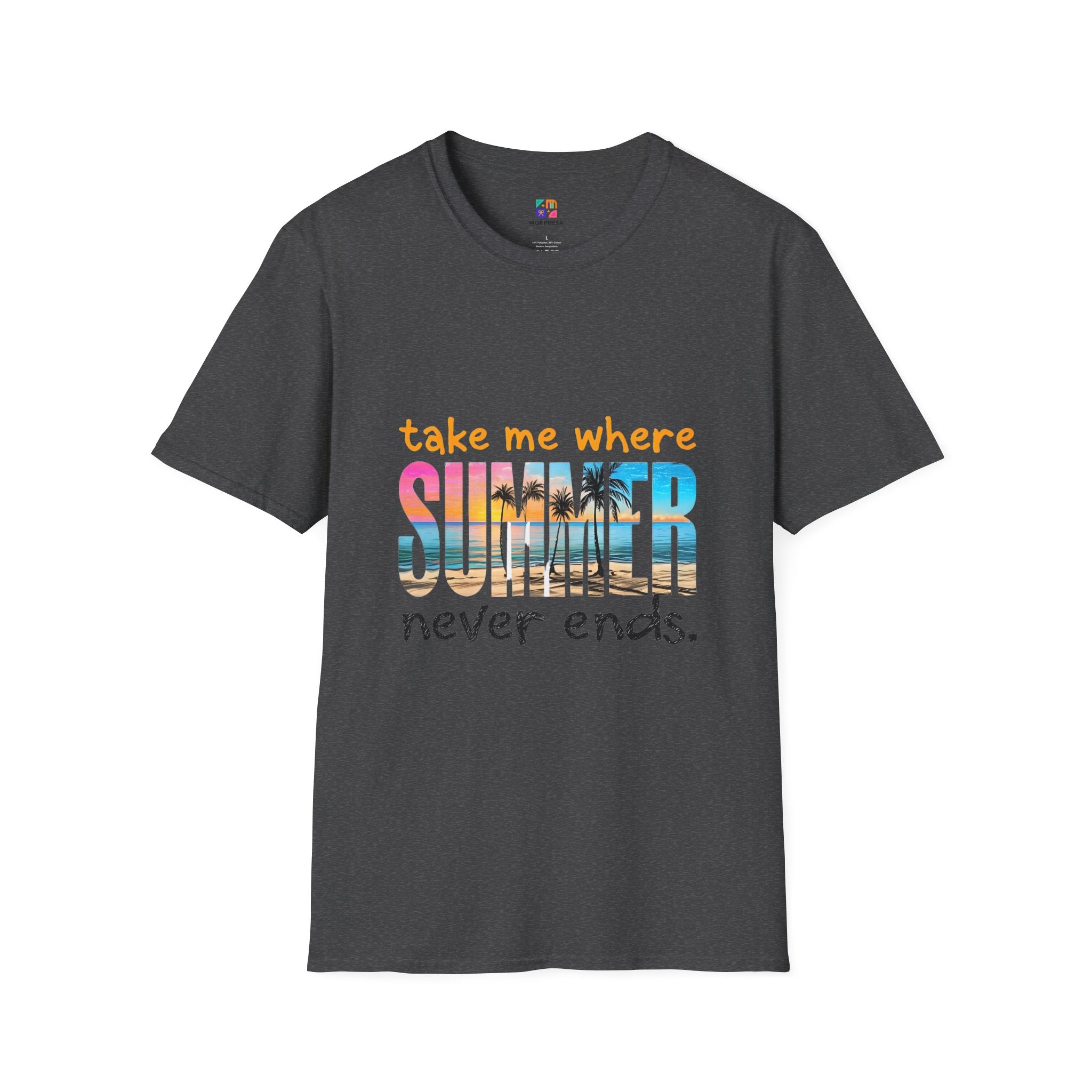 Summer Vibes Unisex T-Shirt | Take Me Where Summer Never Ends | Casual Wear, Vacation Shirt, Beach Tee, Gift Idea, Summer Collection