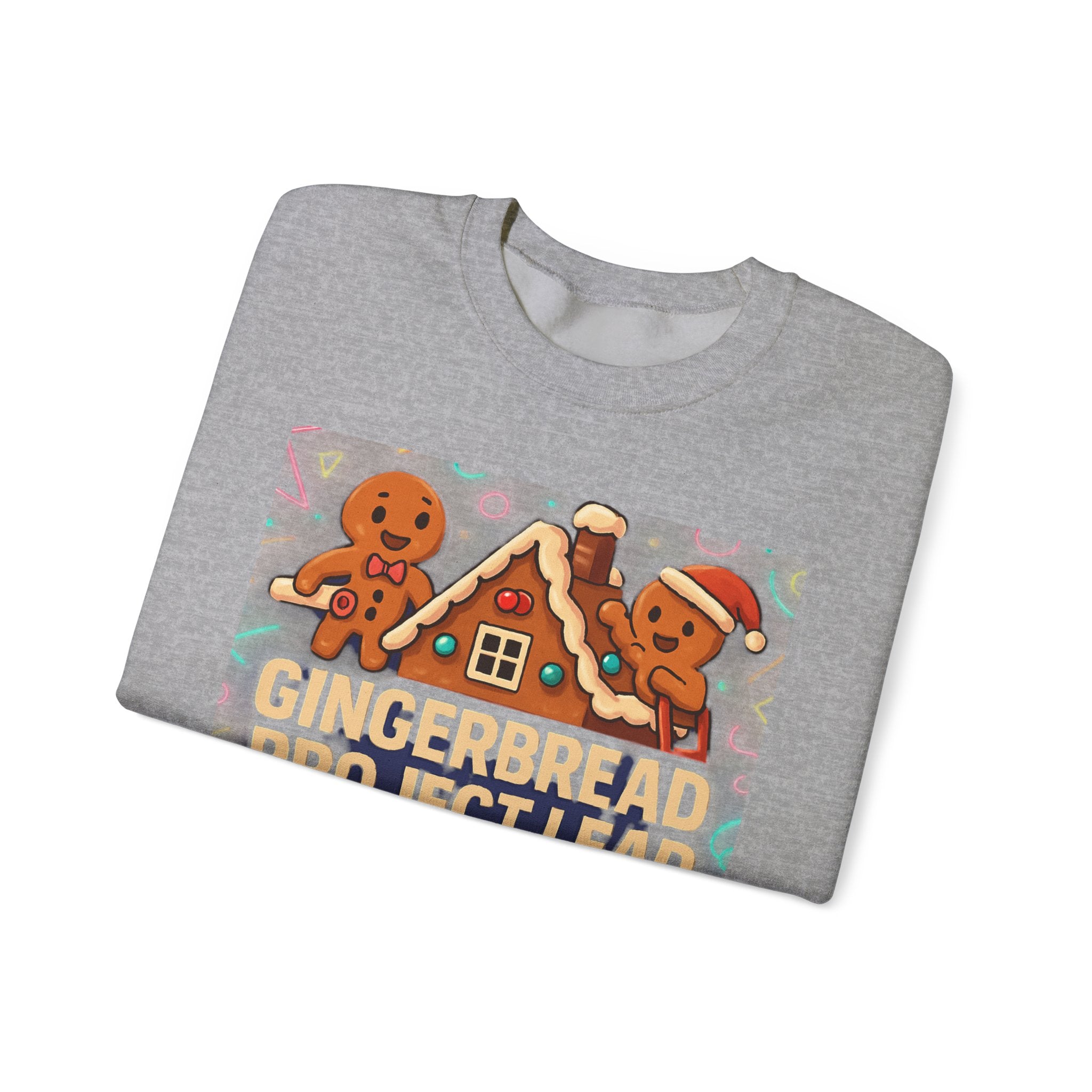 Gingerbread Project Lab Sweatshirt — Cute Holiday Cookie House Crewneck