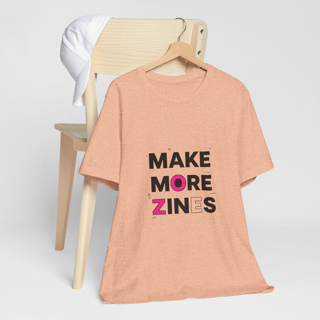 MAKE MORE ZINES Tee | ransom collage shirt, zine style cutout letters