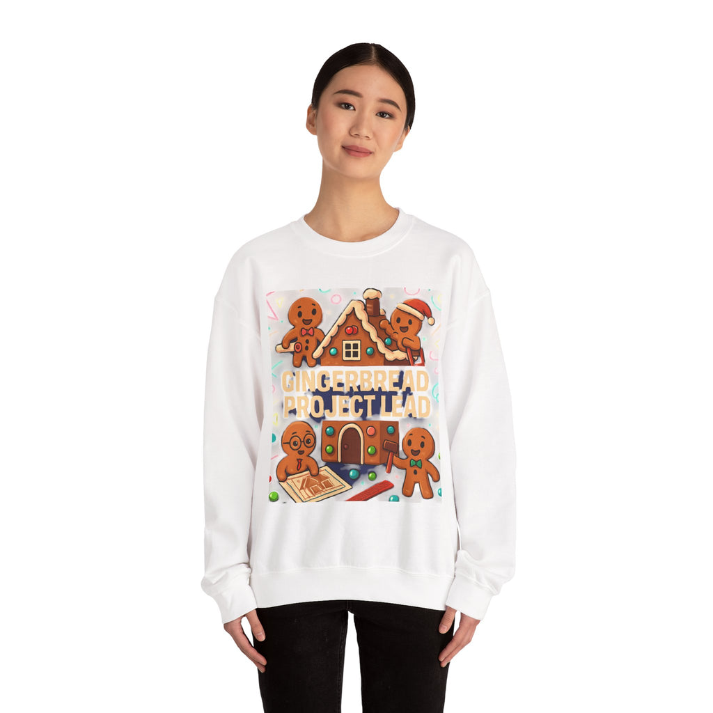 Gingerbread Project Lab Sweatshirt — Cute Holiday Cookie House Crewneck