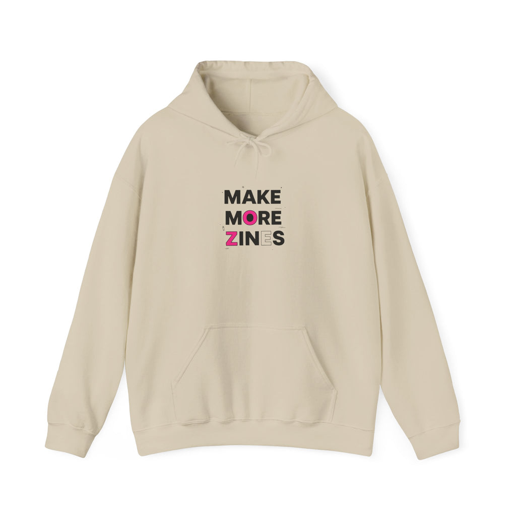 Make More Zines Hoodie | ransom collage, cutout letters design
