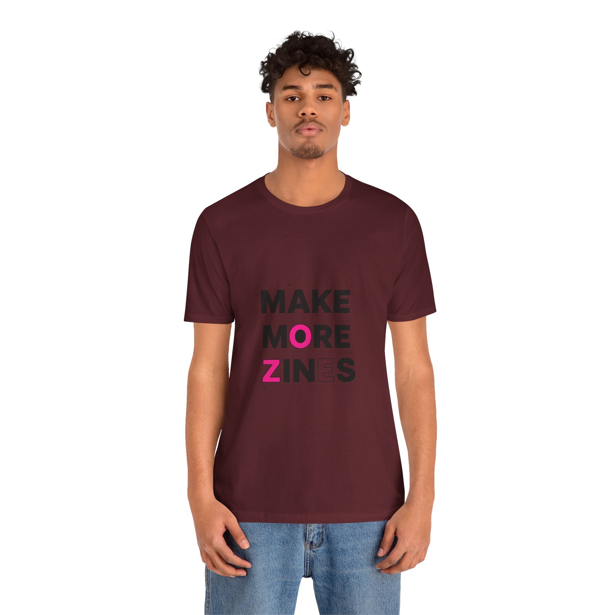 MAKE MORE ZINES Tee | ransom collage shirt, zine style cutout letters