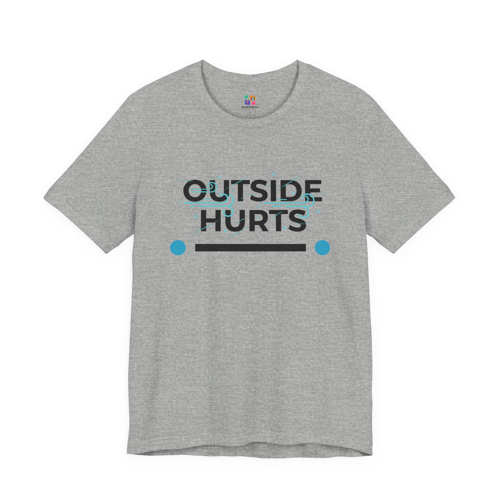 OUTSIDE HURTS Tee | minimalist winter shirt, cold humor