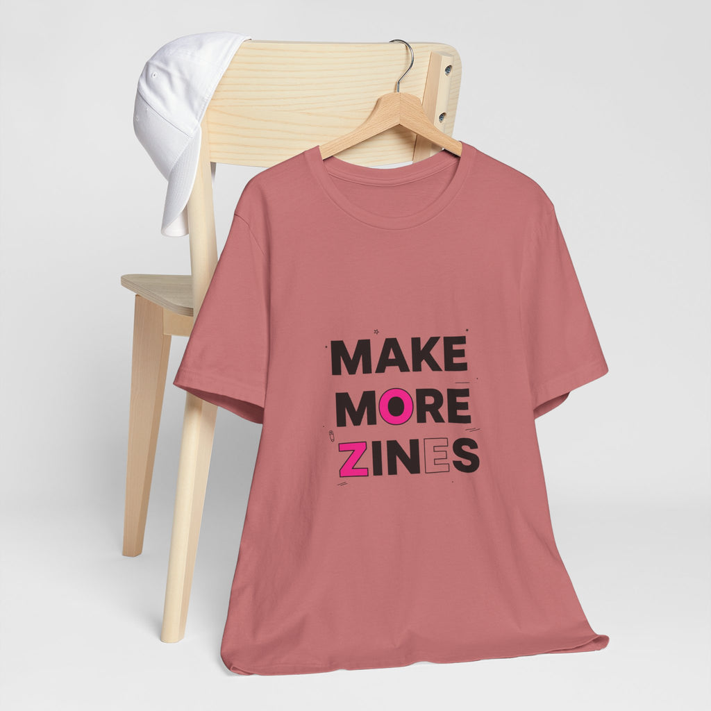 MAKE MORE ZINES Tee | ransom collage shirt, zine style cutout letters