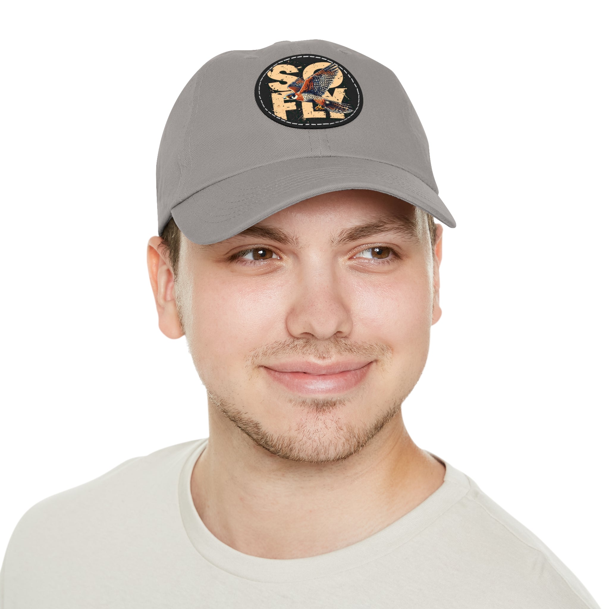 Stylish Dad Hat with Leather Patch, Casual Baseball Cap, Gift for Dads, Outdoor Accessory, Summer Fashion