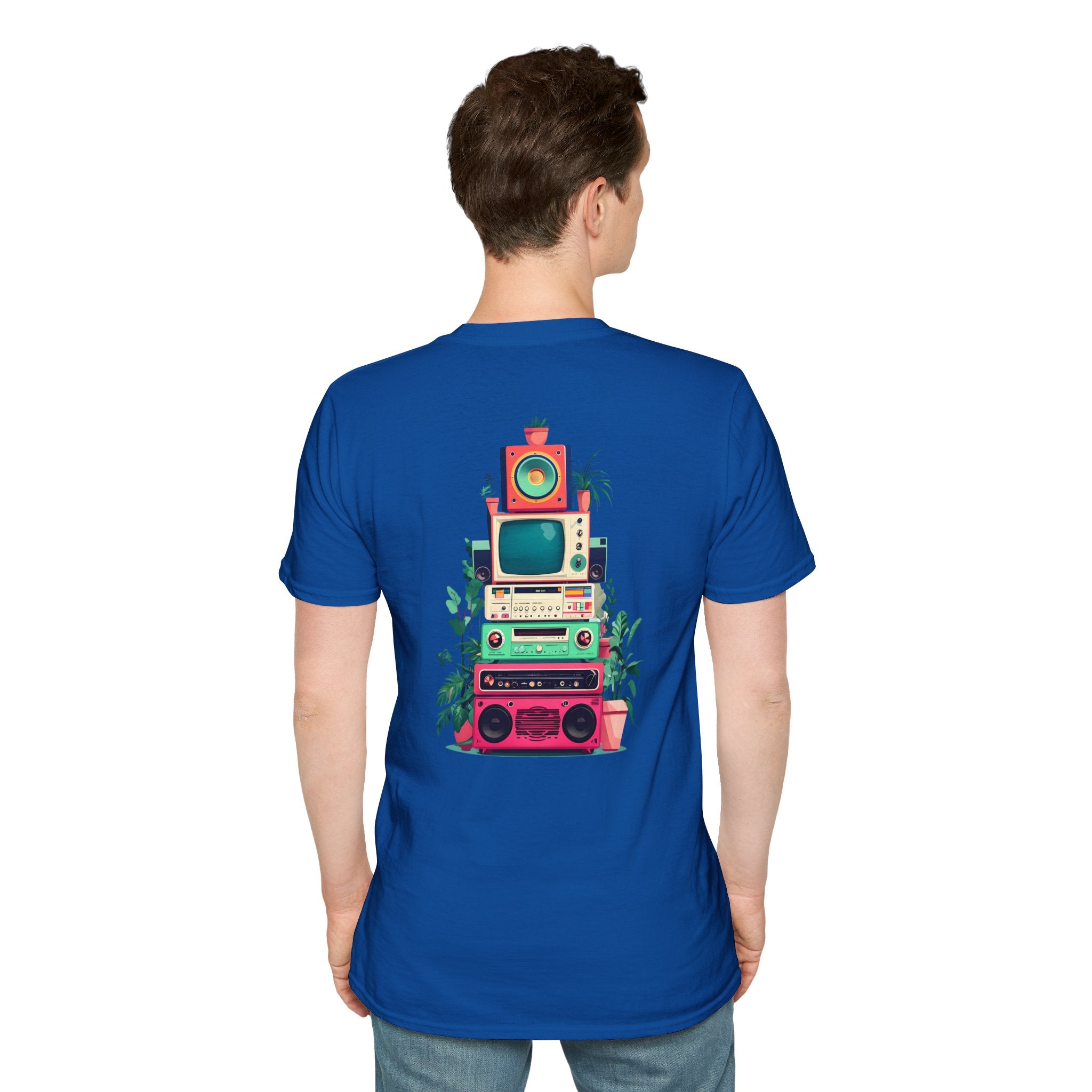 Retro Beach Vibes Unisex Softstyle T-Shirt, Casual Summer Tee, Vintage Style Shirt, Music Lover Gift, Relaxed Fit Apparel